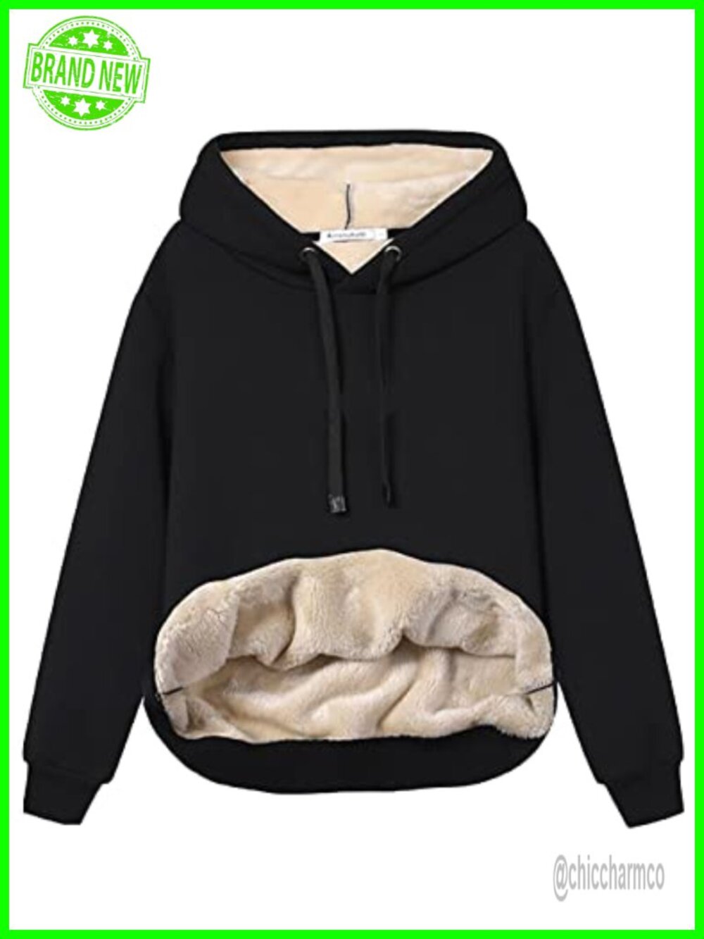 Womens Winter Hoodie Sherpa Fleece Lined Pullover Hooded Sweatshirt Warm